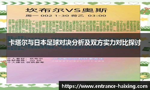 卡塔尔与日本足球对决分析及双方实力对比探讨
